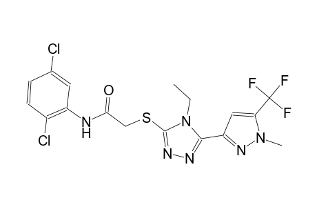 N-(2,5-dichlorophenyl)-2-({4-ethyl-5-[1-methyl-5-(trifluoromethyl)-1H-pyrazol-3-yl]-4H-1,2,4-triazol-3-yl}sulfanyl)acetamide