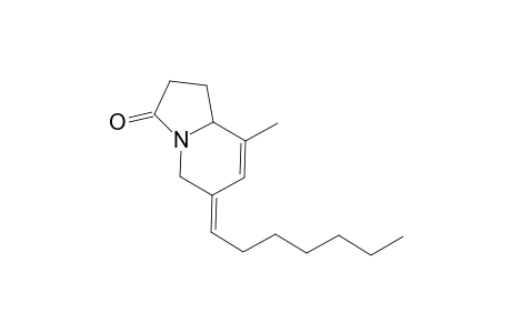 (6E)-6-heptylidene-8-methyl-1,2,5,8a-tetrahydroindolizin-3-one