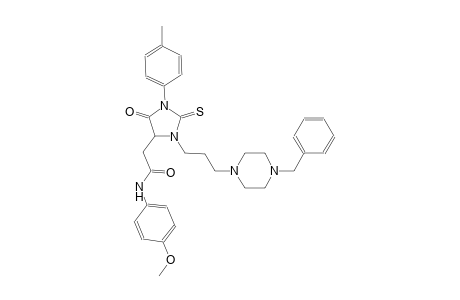 2-[3-[3-(4-benzyl-1-piperazinyl)propyl]-1-(4-methylphenyl)-5-oxo-2-thioxo-4-imidazolidinyl]-N-(4-methoxyphenyl)acetamide