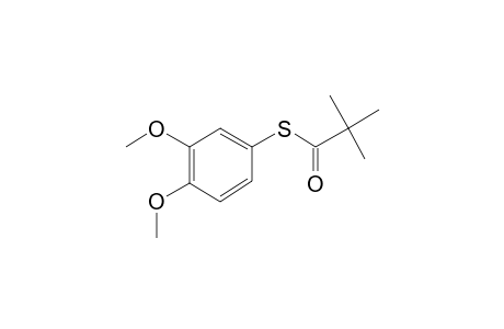 3,4-Dimethoxythiophenol, S-trimethylacetyl-