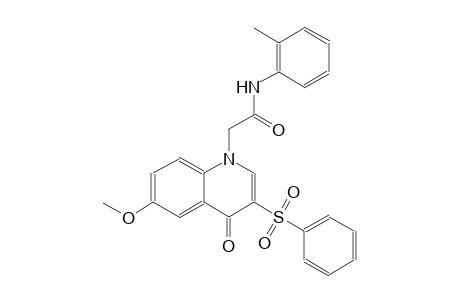 1-quinolineacetamide, 1,4-dihydro-6-methoxy-N-(2-methylphenyl)-4-oxo-3-(phenylsulfonyl)-