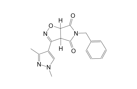 3aH-pyrrolo[3,4-d]isoxazole-4,6(5H,6aH)-dione, 3-(1,3-dimethyl-1H-pyrazol-4-yl)-5-(phenylmethyl)-, (3aS,6aR)-