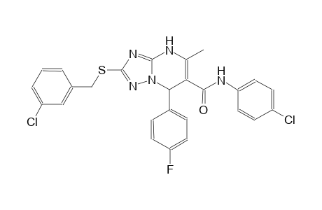 2-[(3-chlorobenzyl)sulfanyl]-N-(4-chlorophenyl)-7-(4-fluorophenyl)-5-methyl-4,7-dihydro[1,2,4]triazolo[1,5-a]pyrimidine-6-carboxamide