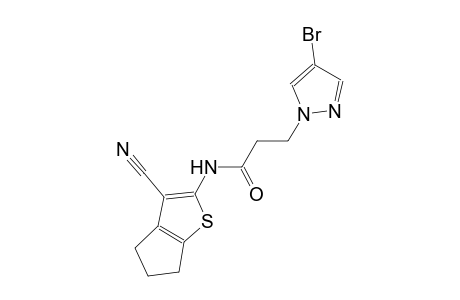 3-(4-bromo-1H-pyrazol-1-yl)-N-(3-cyano-5,6-dihydro-4H-cyclopenta[b]thien-2-yl)propanamide