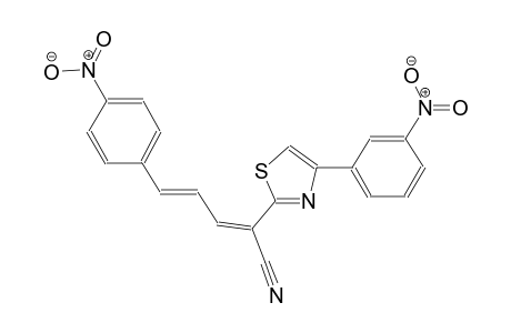 (2Z,4E)-5-(4-nitrophenyl)-2-[4-(3-nitrophenyl)-1,3-thiazol-2-yl]-2,4-pentadienenitrile
