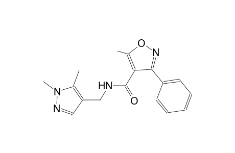 N-[(1,5-dimethyl-1H-pyrazol-4-yl)methyl]-5-methyl-3-phenyl-4-isoxazolecarboxamide