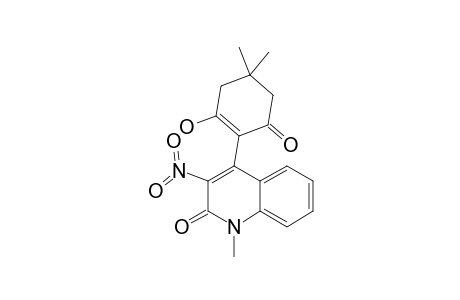4-(2-HYDROXY-4,4-DIMETHYL-6-OXOCYCLOHEX-1-EN-1-YL)-1-METHYL-3-NITROQUINOLIN-2(1H)-ONE