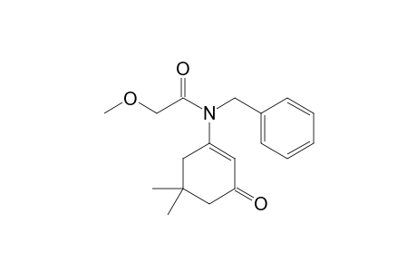 N-(5,5-dimethyl-3-oxidanylidene-cyclohexen-1-yl)-2-methoxy-N-(phenylmethyl)ethanamide