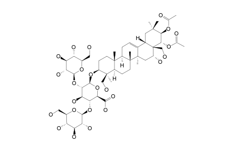 ESCIN-IV;21,22-DI-O-ACETYL-PROTOAESCIGENIN-3-O-[BETA-D-GLUCOPYRANOSYL-(1->2)]-[BETA-D-GLUCOPYRANOSYL-(1->4)]-BETA-D-GLUCOPYRANOSIDURONIC-ACID