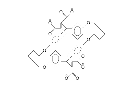 Bis(DL-9,10-dihydro-11,12-dicarboxylate-etheno-anthracene-2,6-diyl) bis(1,5-pentanedioxy) cycle tetraanion