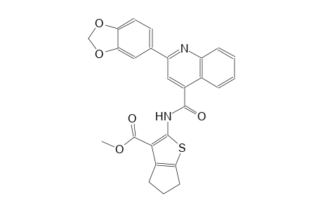 methyl 2-({[2-(1,3-benzodioxol-5-yl)-4-quinolinyl]carbonyl}amino)-5,6-dihydro-4H-cyclopenta[b]thiophene-3-carboxylate