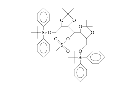 1,7-Di-O-tert-butyl-diphenyl-silyl-2,3:5,6-di-O-isopropylidene-4-O-methanesulfonyl-D-glycero-D-talo-heptitol