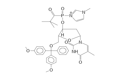 5'-DIMETHOXYTRITYLTHYMIDINE-3'-(N-METHYLIMIDAZOLINIO)(PIVALOYL)PHOSPHONATE CATION