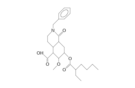 (4AR, 5S,6S,7S,8aS)-2-benzyl-7-(2-ethyl-hexanoyloxy-3,4,4a,5,6,7,8,8a-octahydro-6-methoxy-5-carboxyl-1(2H)-isoquinolone