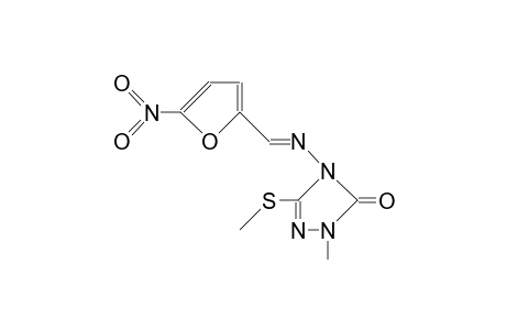 2-Methyl-5-methylthio-4-(5-nitro-2-furfurylidene)amino-2,3-dihydro-1,2,4-triazol-3-one