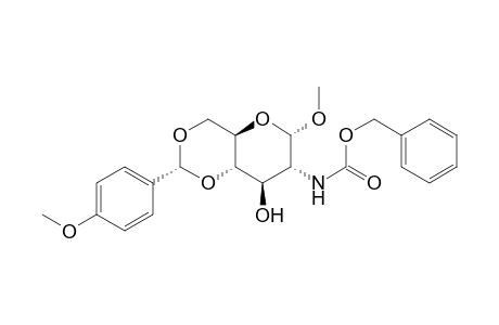 Methyl 2-[N-(Benzoxycarbonyl)amino]-2-deoxy-4,6-O-(4-methoxybenzylidene)-.alpha.-D-glucopyranoside