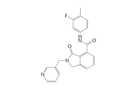 N-(3-fluoro-4-methylphenyl)-3-oxo-2-(3-pyridinylmethyl)-4-isoindolinecarboxamide
