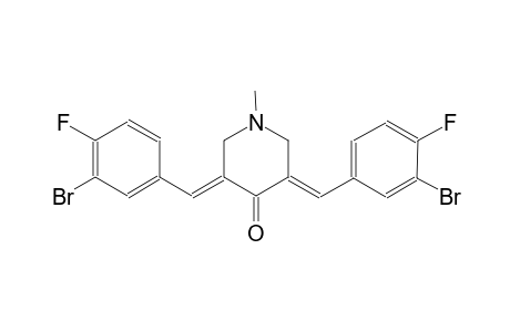 (3E,5E)-3,5-bis(3-bromo-4-fluorobenzylidene)-1-methyl-4-piperidinone