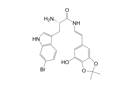 1H-Indole-3-propanamide, .alpha.-amino-6-bromo-N-[2-(7-hydroxy-2,2-dimethyl-1,3-benzodioxol-5- yl)ethenyl]-, [S-(E)]-