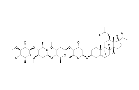 METAPLEXIGENIN-3-O-BETA-D-THEVETOPYRANOSYL-(1->4)-BETA-D-OLEANDROPYRANOSYL-(1->4)-BETA-D-CYMAROPYRANOSYL-(1->4)-BETA-D-DIGITOXOPYRANOSIDE