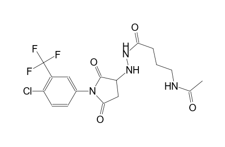 N-[4-(2-{1-[4-chloro-3-(trifluoromethyl)phenyl]-2,5-dioxo-3-pyrrolidinyl}hydrazino)-4-oxobutyl]acetamide
