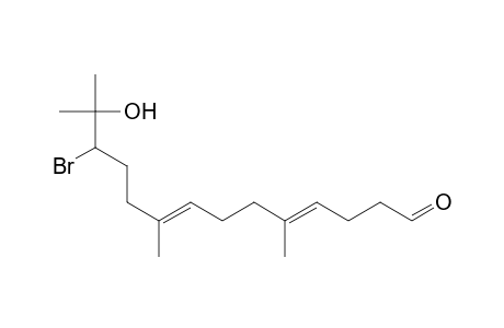 4,8-Tetradecadienal, 12-bromo-13-hydroxy-5,9,13-trimethyl-, (E,E)-(.+-.)-