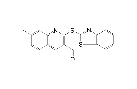 3-quinolinecarboxaldehyde, 2-(2-benzothiazolylthio)-7-methyl-