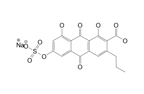 PTILOMETRIC-ACID-6-O-SODIUMSULFATE;1,6,8-TRIHYDROXY-3-PROPYL-ANTHRAQUINONE-2-CARBOXYLIC-ACID-6-O-SODIUMSULFATE