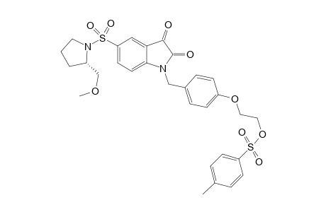 1-[4'-(2"-{p-Methylphenyl}sulfonyloxy)ethoxybenzyl]-5-[1'''-(2""-{methoxymethyl}pyrrolidinyl)sulfonyl]-isatin