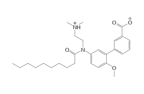 5'-(N-(2-(dimethylammonio)ethyl)decanamido)-2'-methoxybiphenyl-3-carboxylate