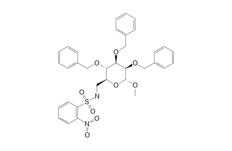 METHYL-6-AMINO-2,3,4-TRI-O-BENZYL-6-DEOXY-6-N-(2-NITROBENZENESULFONYL)-ALPHA-D-MANNOPYRANOSIDE