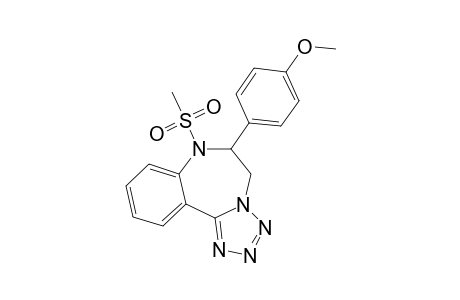 6,7-DIHYDRO-7-METHYLSULFONYL-6-(4-METHOXYPHENYL)-5H-TETRAZOLO-[1,5-D]-[1,4]-BENZODIAZEPINE