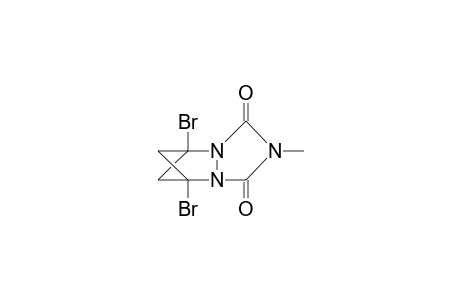 1,7-Dibromo-4-methyl-2,4,6-triaza-tricyclo(5.1.1.0/2,6/)nonane-3,5-dione