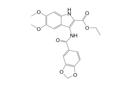 ethyl 3-[(1,3-benzodioxol-5-ylcarbonyl)amino]-5,6-dimethoxy-1H-indole-2-carboxylate