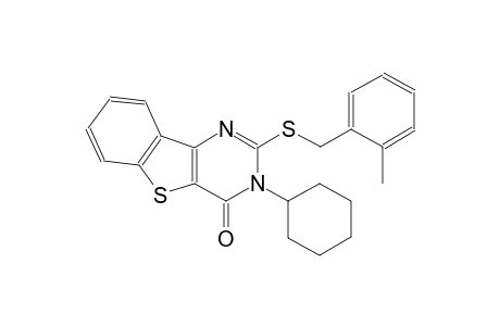 3-cyclohexyl-2-[(2-methylbenzyl)sulfanyl][1]benzothieno[3,2-d]pyrimidin-4(3H)-one
