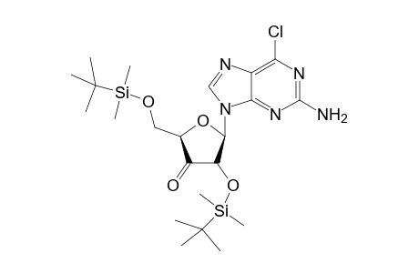 2-Amino-6-chloro-9-(2,5-bis-O-tert-butyldimethylsilyl-.beta.,D-erythro-pentofuran-3-ulosyl)purine