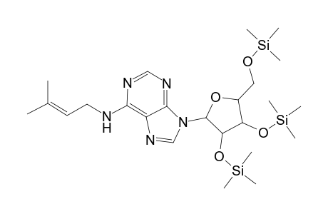 Adenosine, N-(3-methyl-2-butenyl)-2',3',5'-tris-O-(trimethylsilyl)-