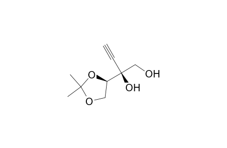 2(S)-2-[(4R)-2,2-Dimethyl-1,3-dioxolan-4-yl]-3-butyn-1,2-diol