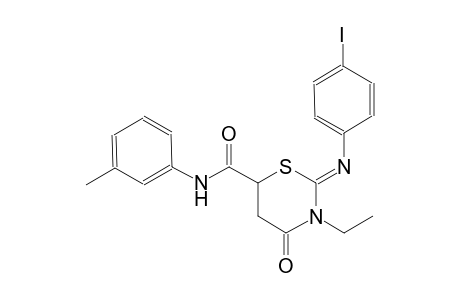 (2Z)-3-ethyl-2-[(4-iodophenyl)imino]-N-(3-methylphenyl)-4-oxotetrahydro-2H-1,3-thiazine-6-carboxamide
