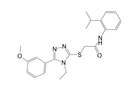 2-{[4-ethyl-5-(3-methoxyphenyl)-4H-1,2,4-triazol-3-yl]sulfanyl}-N-(2-isopropylphenyl)acetamide
