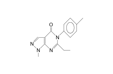 6-Ethyl-1-methyl-5-(4-tolyl)-pyrazolo(3,4-D)pyrimidin-4(5H)-one