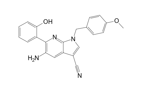 5-Amino-1-(4-methoxybenzyl)-6-(2-hydroxyphenyl)-1H-pyrrolo[2,3-b]pyridine-3-carbonitrile