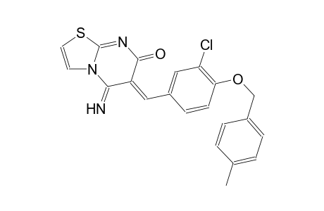 (6Z)-6-{3-chloro-4-[(4-methylbenzyl)oxy]benzylidene}-5-imino-5,6-dihydro-7H-[1,3]thiazolo[3,2-a]pyrimidin-7-one