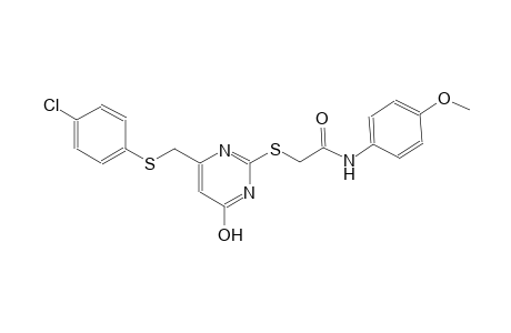 2-[(4-{[(4-chlorophenyl)sulfanyl]methyl}-6-hydroxy-2-pyrimidinyl)sulfanyl]-N-(4-methoxyphenyl)acetamide