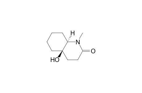 2(1H)-Quinolinone, octahydro-4a-hydroxy-1-methyl-, trans-