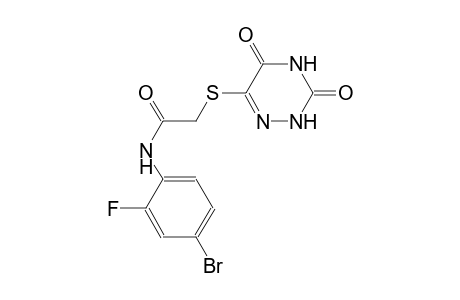 acetamide, N-(4-bromo-2-fluorophenyl)-2-[(2,3,4,5-tetrahydro-3,5-dioxo-1,2,4-triazin-6-yl)thio]-