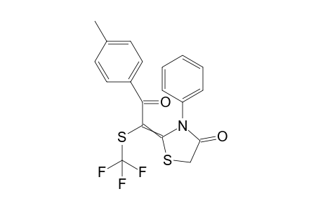 2-(2-oxo-2-p-tolyl-1-(trifluoromethylthio)ethylidene)-3-phenylthiazolidin-4-one