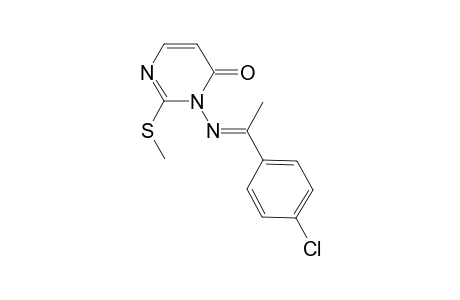 3-[(E)-1-(4-chlorophenyl)ethylideneamino]-2-(methylthio)-4-pyrimidinone