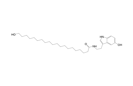 20-hydroxy-N-[2-(5-hydroxy-1H-indol-3-yl)ethyl]icosanamide