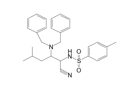 Hexanenitrile, 3-(dibenzylamino)-5-methyl-2-(p-tolienesulfonylamino)-